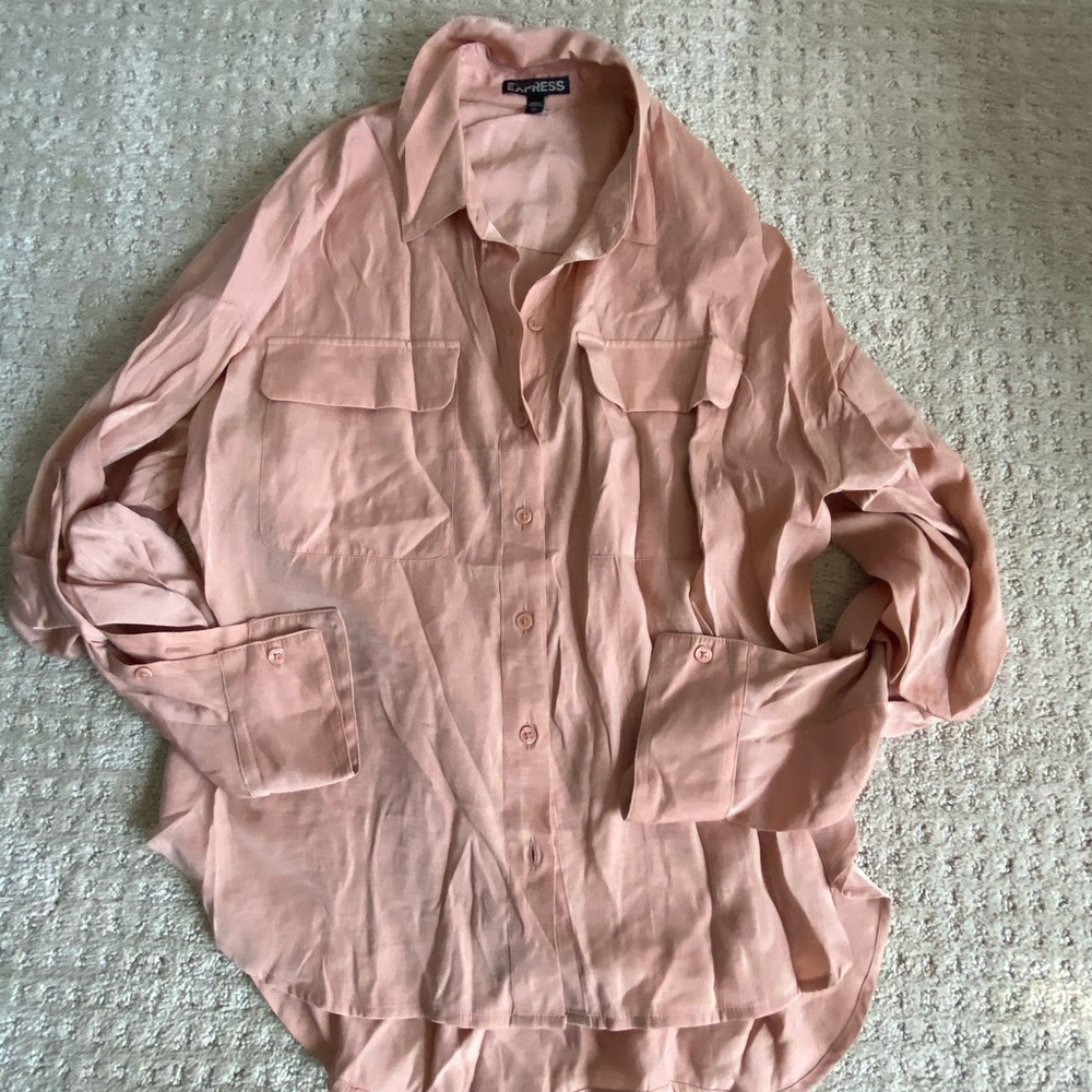 Express Crinkle blouse pink